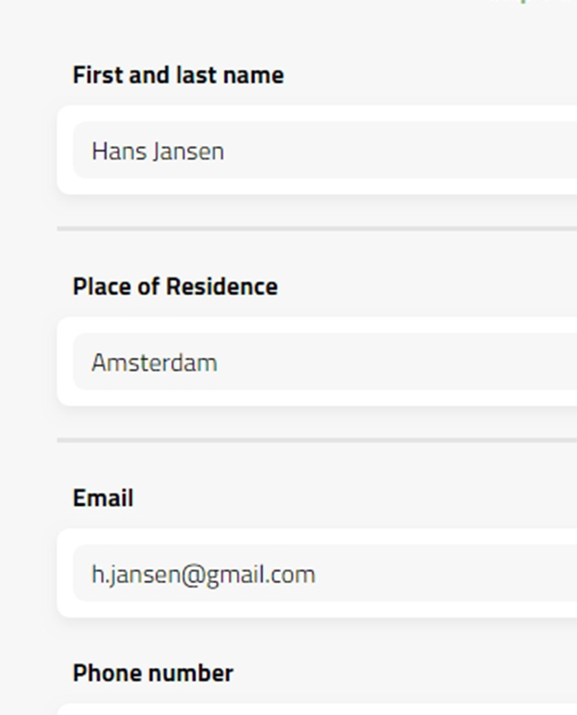 Step 5 Contact Details